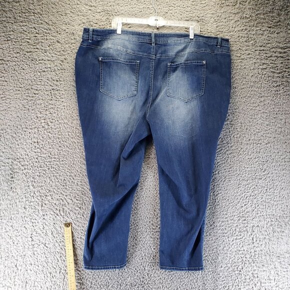 Cato Jeans Womens 24W Blue Denim Curvy Stretch Comfort Casual Design - Picture 10 of 11